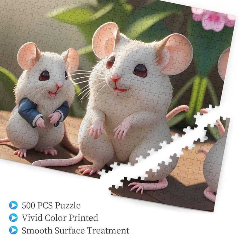 لغز بانوراما 500 قطعة للكبار من فايا للأم والطفل الجرذان لتزيين المنزل - Image 2